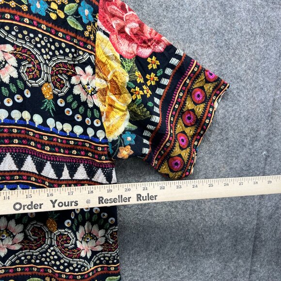 FARM Rio Black Graphic Short Sleeve T-Shirt - Picture 3 of 12